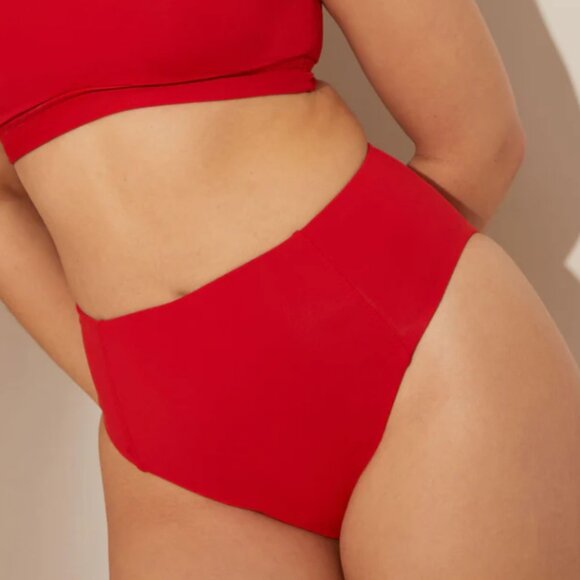 NEW Medium Andie Swim High Waist Cheeky Bikini Bottoms & One Shoulder Bikini Top - Picture 15 of 15